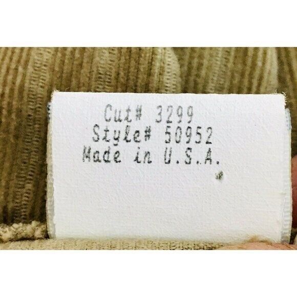 Vintage 80s 100% Cotton Corduroy Jumper Sleeveless Button-Down Brown Dress Sz. 6 - Picture 8 of 9